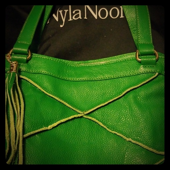Nyla Noor Green Genuine Leather Ha - Picture 1 of 3
